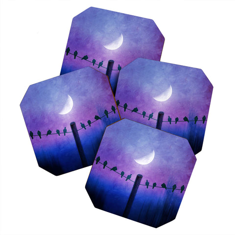 Viviana Gonzalez Symphony In Purple Coaster Set