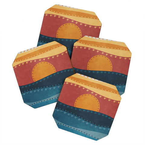 Viviana Gonzalez Textures Abstract 10 Coaster Set
