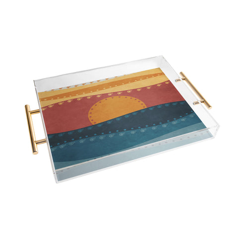 Viviana Gonzalez Textures Abstract 10 Acrylic Tray