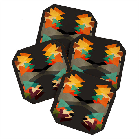 Viviana Gonzalez Textures Abstract 16 Coaster Set