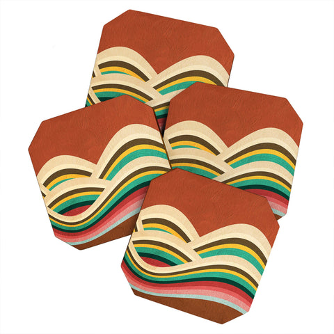 Viviana Gonzalez Textures Abstract 7 Coaster Set