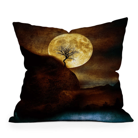 Viviana Gonzalez The Moon and the Tree Outdoor Throw Pillow