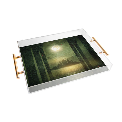 Viviana Gonzalez The moon is singing Acrylic Tray