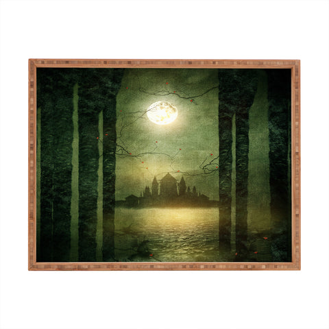 Viviana Gonzalez The moon is singing Rectangular Tray