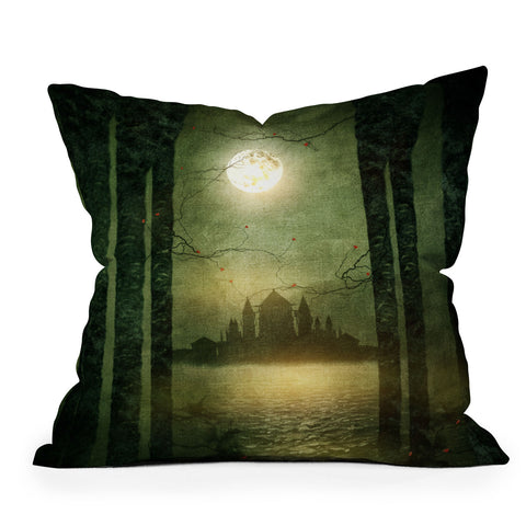 Viviana Gonzalez The moon is singing Outdoor Throw Pillow