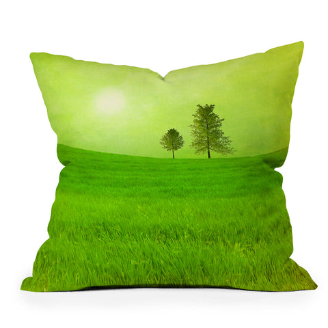 Viviana Gonzalez Trees And Shinning Field I Outdoor Throw Pillow