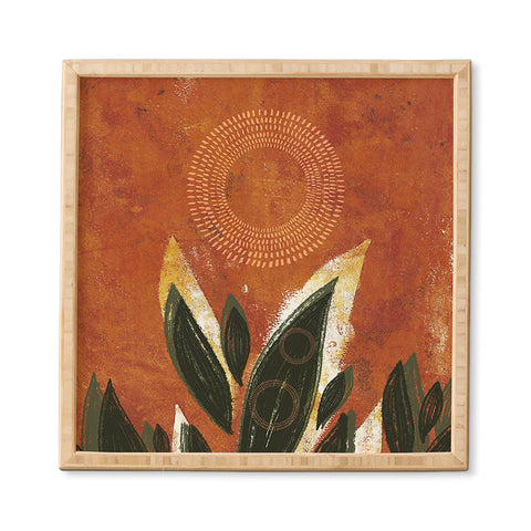 Viviana Gonzalez Tropical Boho Leaves 02 Framed Wall Art