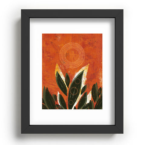 Viviana Gonzalez Tropical Boho Leaves 02 Recessed Framing Rectangle