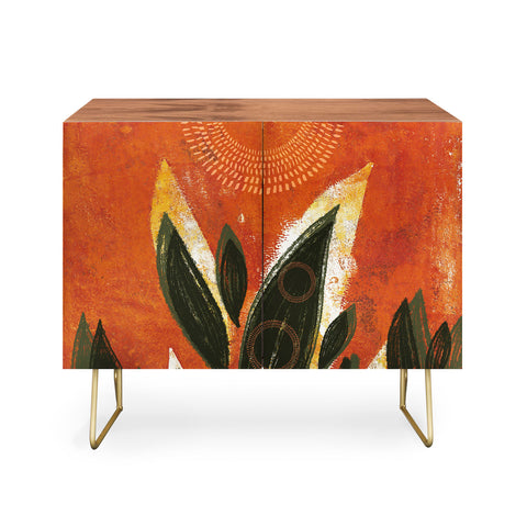 Viviana Gonzalez Tropical Boho Leaves 02 Credenza