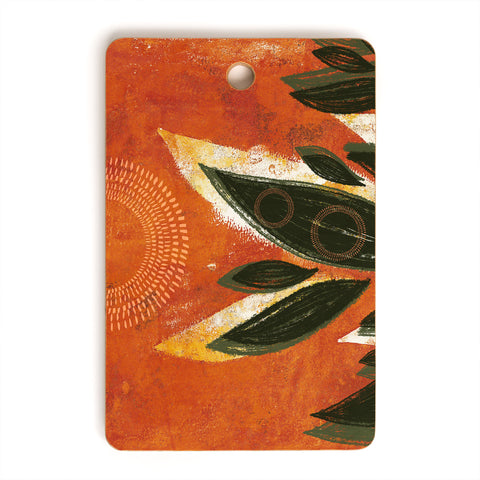 Viviana Gonzalez Tropical Boho Leaves 02 Cutting Board Rectangle