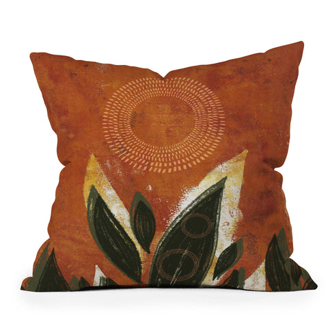 Viviana Gonzalez Tropical Boho Leaves 02 Outdoor Throw Pillow