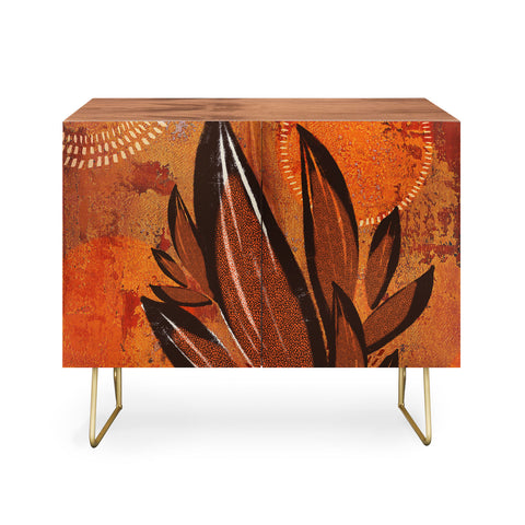 Viviana Gonzalez Tropical Boho Leaves Credenza