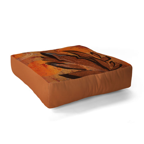 Viviana Gonzalez Tropical Boho Leaves Floor Pillow Square