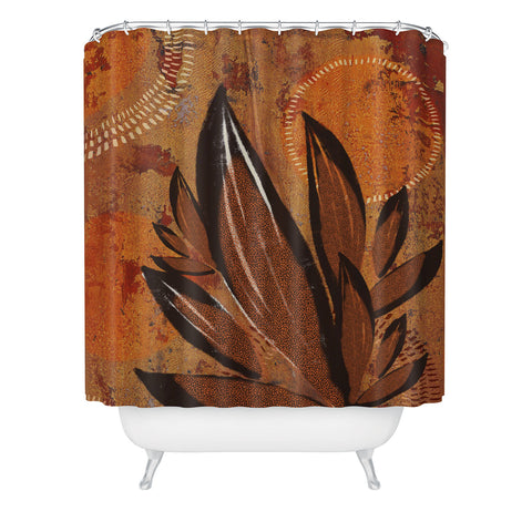 Viviana Gonzalez Tropical Boho Leaves Shower Curtain