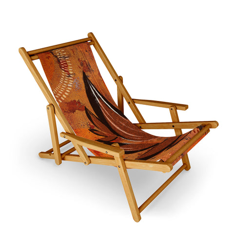 Viviana Gonzalez Tropical Boho Leaves Sling Chair