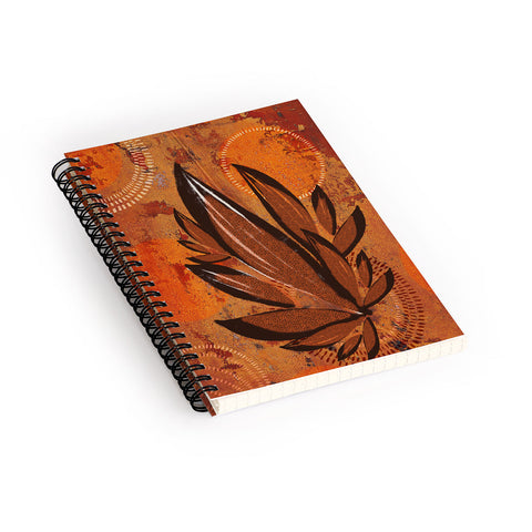 Viviana Gonzalez Tropical Boho Leaves Spiral Notebook