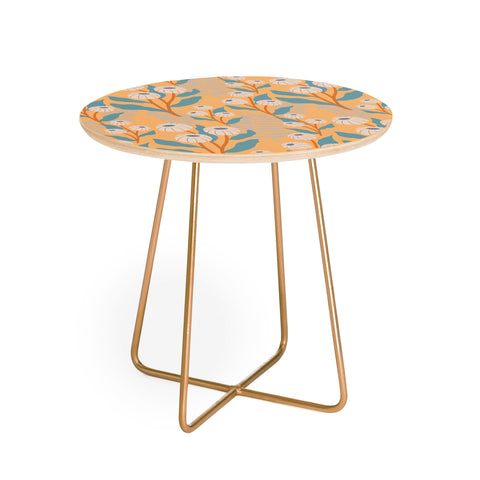 Viviana Gonzalez Tropical Wild Flowers Round Side Table