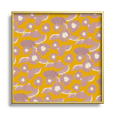 Viviana Gonzalez Vintage Flowers day Square Metal Framed Art Print
