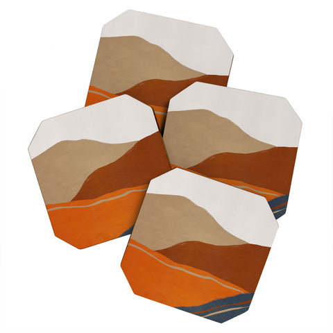 Viviana Gonzalez Vintage Minimal Mountains 2 Coaster Set