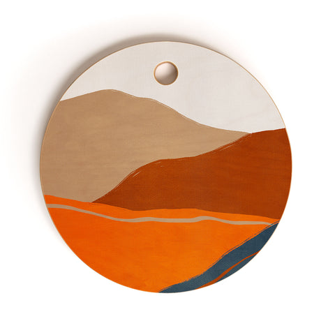 Viviana Gonzalez Vintage Minimal Mountains 2 Cutting Board Round