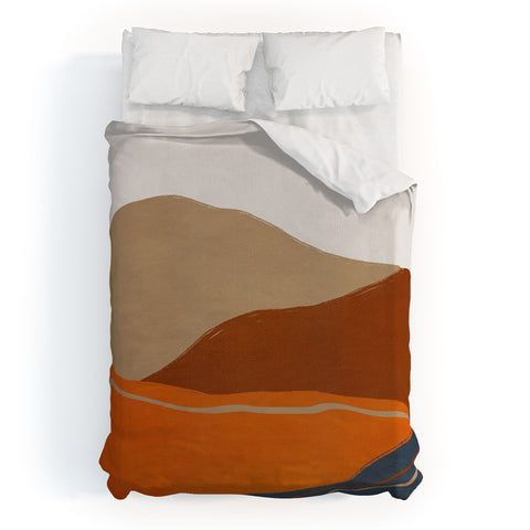 Viviana Gonzalez Vintage Minimal Mountains 2 Duvet Cover