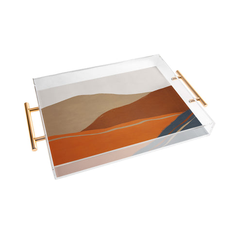 Viviana Gonzalez Vintage Minimal Mountains 2 Acrylic Tray