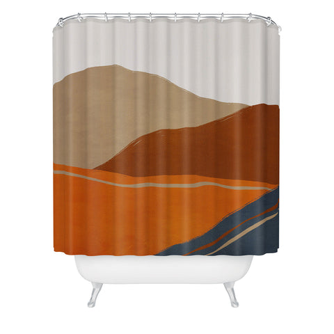 Viviana Gonzalez Vintage Minimal Mountains 2 Shower Curtain