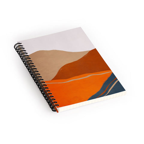 Viviana Gonzalez Vintage Minimal Mountains 2 Spiral Notebook