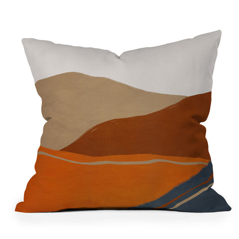 Viviana Gonzalez Vintage Minimal Mountains 2 Outdoor Throw Pillow
