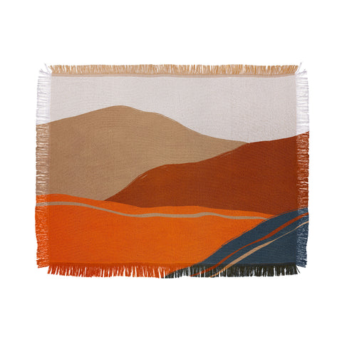 Viviana Gonzalez Vintage Minimal Mountains 2 Throw Blanket