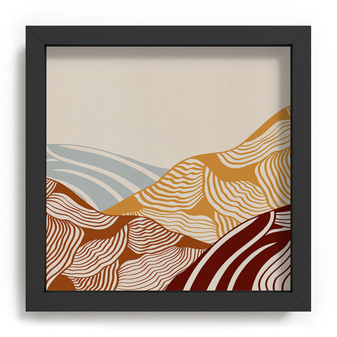 Viviana Gonzalez Vintage Mountains Line Art 03 Recessed Framing Square
