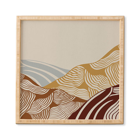Viviana Gonzalez Vintage Mountains Line Art 03 Framed Wall Art