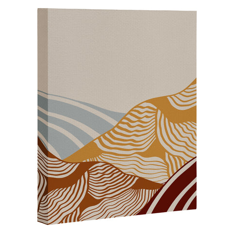 Viviana Gonzalez Vintage Mountains Line Art 03 Art Canvas