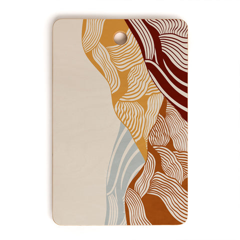 Viviana Gonzalez Vintage Mountains Line Art 03 Cutting Board Rectangle