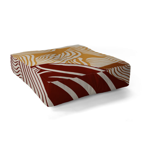 Viviana Gonzalez Vintage Mountains Line Art 03 Floor Pillow Square