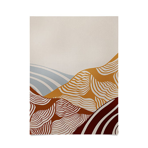 Viviana Gonzalez Vintage Mountains Line Art 03 Poster