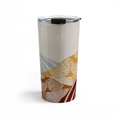 Viviana Gonzalez Vintage Mountains Line Art 03 Travel Mug