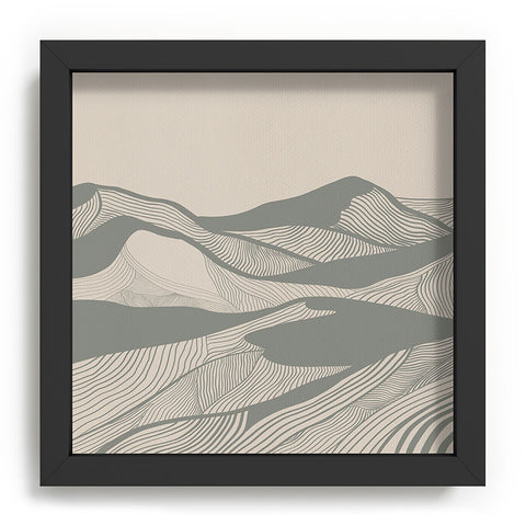 Viviana Gonzalez Vintage Mountains Line Art 04 Recessed Framing Square
