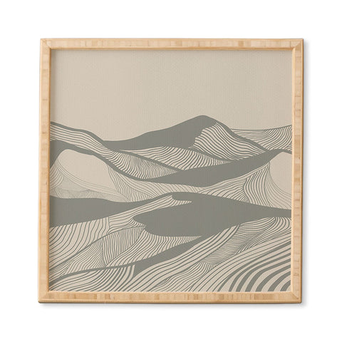 Viviana Gonzalez Vintage Mountains Line Art 04 Framed Wall Art