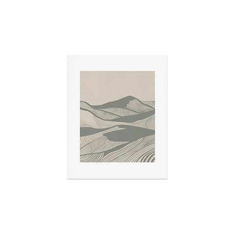 Viviana Gonzalez Vintage Mountains Line Art 04 Art Print