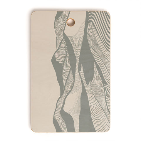 Viviana Gonzalez Vintage Mountains Line Art 04 Cutting Board Rectangle