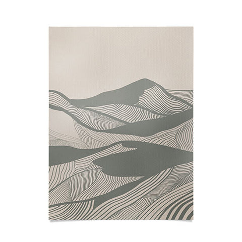 Viviana Gonzalez Vintage Mountains Line Art 04 Poster