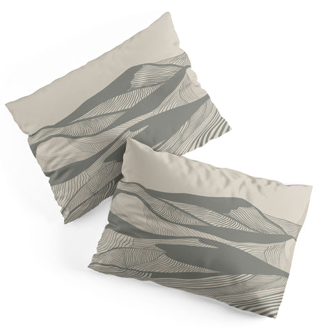 Viviana Gonzalez Vintage Mountains Line Art 04 Pillow Shams