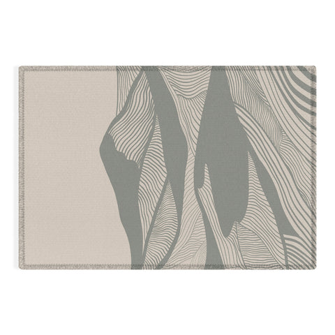 Viviana Gonzalez Vintage Mountains Line Art 04 Outdoor Rug