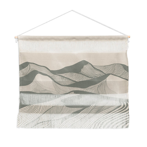Viviana Gonzalez Vintage Mountains Line Art 04 Wall Hanging Landscape