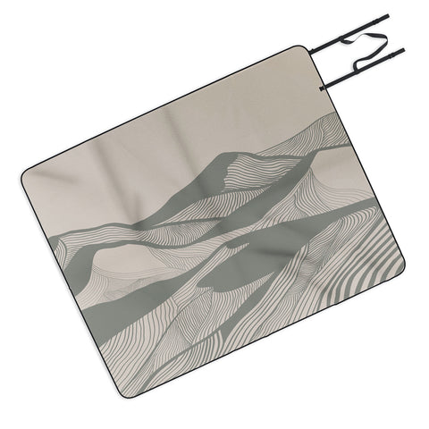 Viviana Gonzalez Vintage Mountains Line Art 04 Picnic Blanket