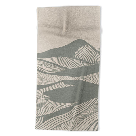 Viviana Gonzalez Vintage Mountains Line Art 04 Beach Towel