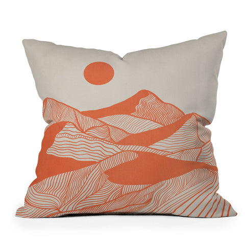 Viviana Gonzalez Vintage Mountains Line Art Outdoor Throw Pillow