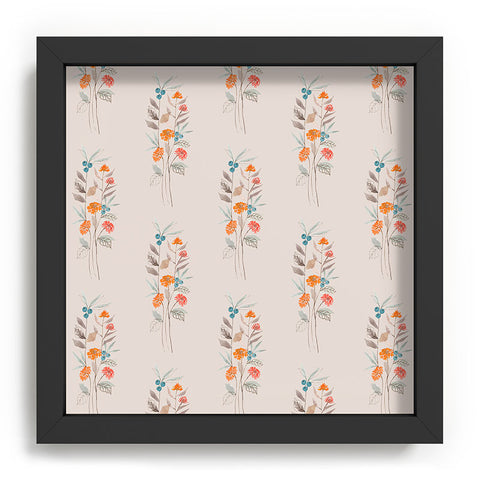 Viviana Gonzalez watercolor WildFlowers bouquet Recessed Framing Square