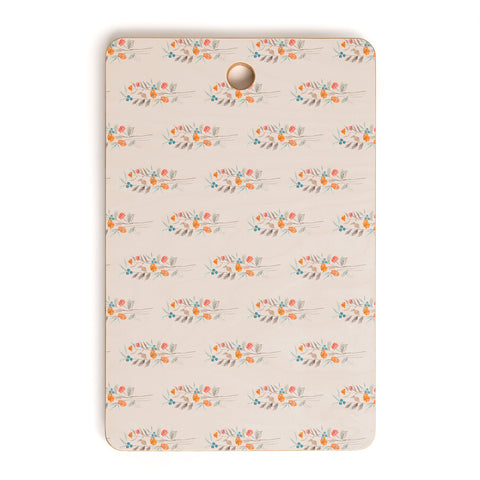 Viviana Gonzalez watercolor WildFlowers bouquet Cutting Board Rectangle